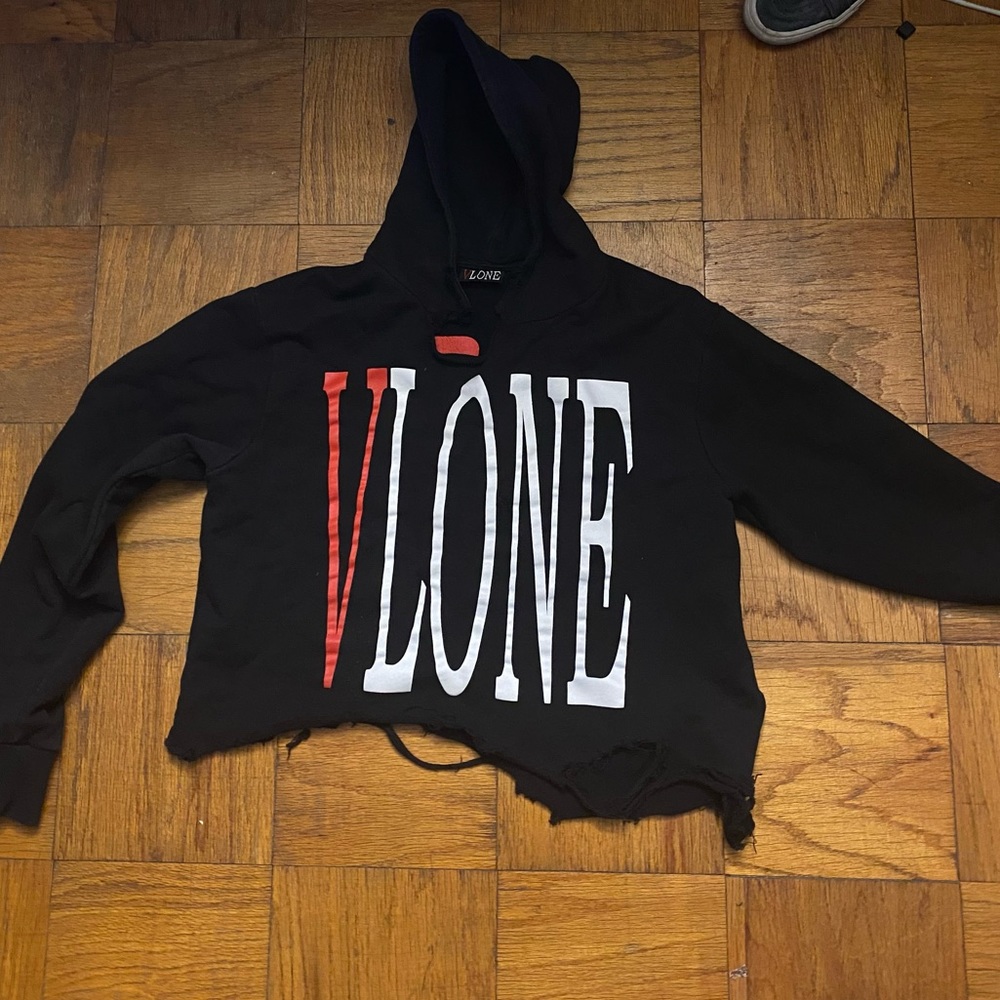 VLONE Distressed Reversible Staple Hoodie (Red V)